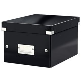 Cutie depozitare carton laminat pliabila cu capac 220 x 160 x 280 mm Leitz WOW Click&amp;Store negru