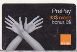 Bnk card Romania - Orange - 33+6 $ - 12/07 - RO-ORA-REF-0017-0712