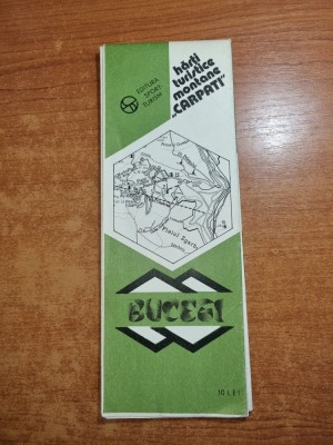 harta turistica muntii bucegi - anii &amp;#039;70 foto