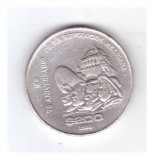 Moneda Mexica 200 pesos 1985, 75 de ani de la revolutie, stare relativ buna, America Centrala si de Sud, Cupru-Nichel