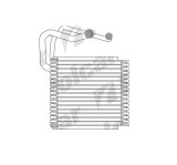 Evaporator aer conditionat Peugeot 207, 2006- motor 1.4 HDI, 1.6 HDI, diesel; 1.4, 1.6, 1.6 THP, benzina, full aluminiu brazat, 198x260x55 mm, iesire