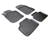 Set 4 covoare cauciuc stil tavita BMW Seria 3 E46, E90, E91, E92 1998-2012