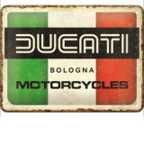 Placa decor metalica 15x20cm, Ducati Italy Giugiaro Logo