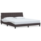 Cumpara ieftin Cadru de pat fara saltea, Hanko, maro inchis, 180x200 cm, textil
