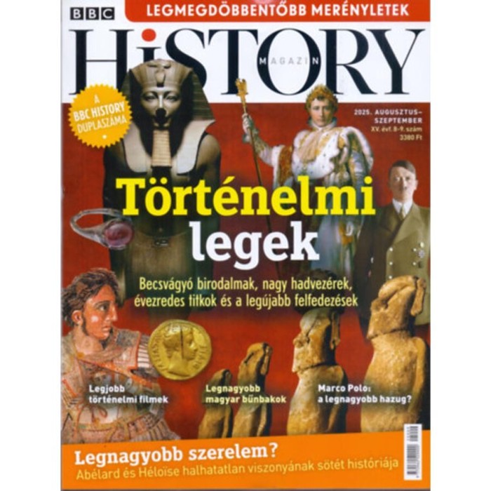 BBC History - 2025. XV. &eacute;vfolyam 8-9. sz&aacute;m - Augusztus-szeptember - T&ouml;rt&eacute;nelmi legek