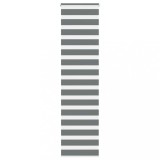 vidaXL Jaluzea tip zebra gri &icirc;nchis lățime țesătură 60,9 cm poliester