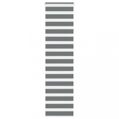 vidaXL Jaluzea tip zebra gri &icirc;nchis lățime țesătură 60,9 cm poliester