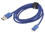 Cablu USB 2.0 Apple Lightning la USB A, 1,2m, albastru