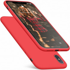 Husa silicon soft-touch compatibila cu Apple IPhone Xr, Rosu