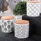 Set cutie de depozitare, 3 Piese, Alb, 12 x 12 x 10 cm