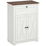 HOMCOM Bufet de depozitare cu multiple spații de depozitare, 2 uși cu raft reglabil, 1 sertar, 60L x 30Ad x 87,5&Icirc; cm | Aosom Romania