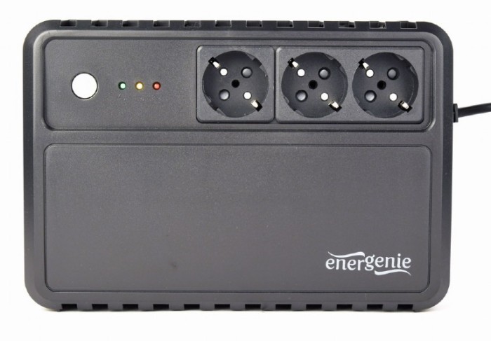 UPS GEMBIRD, Line Int. , brick, 800VA/480W, AVR, Schuko x 3, 1 x baterie 12V/8Ah, LED, back-up 1 - 10 min., montabil pe perete, &quot;EG-UPS-3SDT800-01&quot; (t
