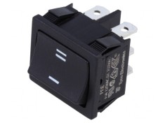 Comutator Basculant Negru ON-ON 6A 250V
