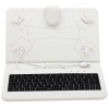 Husa Tableta 7 Inch cu Tastatura Type-C MRG M536, Piele Eco, Stand, QWERTY, Compatibila Android/Windows, Alb