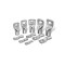 E 02508 Papuc cupru gaura M8 sectiune 25mm2 Safak E 02508