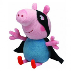 Jucarie de Plus Ty Peppa Pig - George Supereroul 28 cm foto