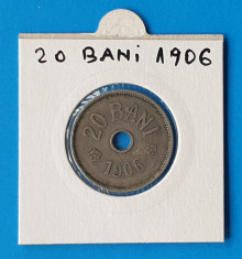 Moneda Regatul Romaniei 20 Bani 1906 in stare foarte buna foto