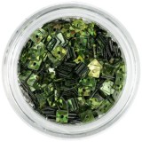 Pătrate cu gaură, verde măslină - hologramă, INGINAILS