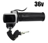Maner acceleratie electric universala 36V , cu blocare cheie, indicator de putere, negru, 158cm