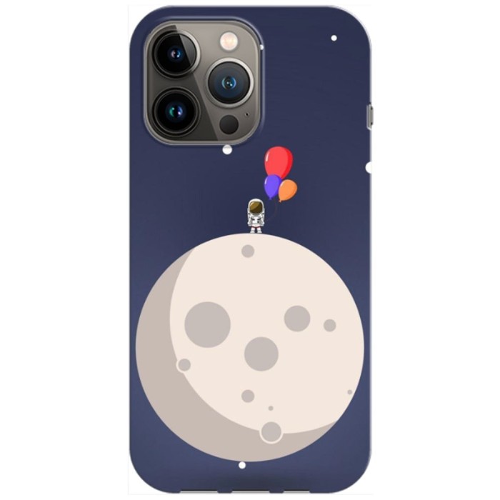 Husa compatibila cu Apple iPhone 12, iPhone 12 Pro model Moon Party, Silicon, TPU, Viceversa