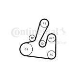 Set curea transmisie cu caneluri Contitech 6PK1705K2