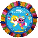 Pinata pentru petreceri, 35 cm, multicolora, model Baby Shark, umplutura inclusa