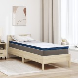 vidaXL Păturile pentru saltea Alb și albastru 70 x 200 cm