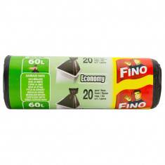 Saci Menajeri Fino Economy, 60L, 20Buc/Set, Negri, Saci, Saci Menaj Negri, Saci Menajeri, Saci Fino, Saci Menajeri Fino, Saci de Gunoi, Saci pentru Gu