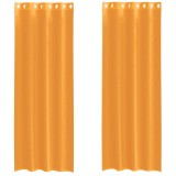 Cumpara ieftin Perdele Voile cu Oeli 2 buc Portocaliu 140x260 cm