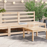 Set 2 Canapele Gradina Lemn Pin 70x70x67cm Fara Cotiere Modulara Exterior Terasa Veranda