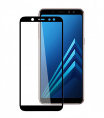 Folie Sticla Samsung Galaxy A6 2018 - Pentru Tot Ecranul BlueStar Neagra foto