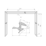 Cheder parbriz TOYOTA AVENSIS (T25), 04.2003-10.2008, PVC,