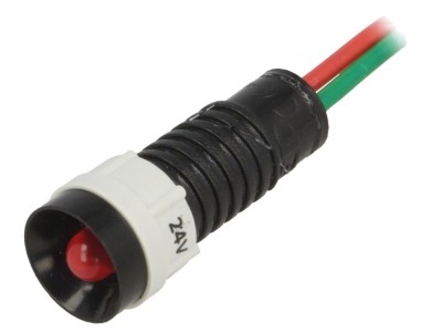 Lampă de control LED roșie 24V foto