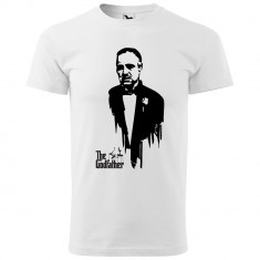 Tricou Barbati The Godfather, alb/negru foto