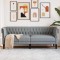vidaXL Canapea Chesterfield Altele Gri deschis 201.5 x 74.5 x 74.5 cm