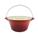Cumpara ieftin Ceaun Fonta Emailat Perfect Home 7.2L Rosu/Unt - Tuci Fonta 30cm, Inaltime 16.5cm