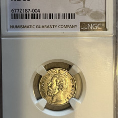 Moneda 50 bani 1884 NGC AU 53