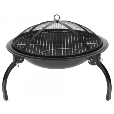 Gratar gradina, grill rotund, metal, 54x25 cm, Homefire BBQ foto