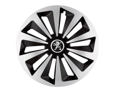 Set 4 capace roti Fox Gri-Negru R14 pentru gama auto Peugeot foto