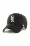 47brand șapcă din amestec de l&acirc;nă MLB Chicago White Sox culoarea negru, cu imprimeu, 47 Brand