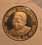 Niger, 1000 Francs Independence, KM#6, argint, proof, excelenta, foarte rara => tiraj 1000 piese