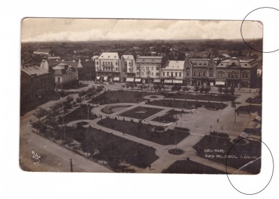 CP Satu Mare - Piata Regele Carol, interbelica, necirculata, colt indoiat foto