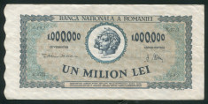 q255 BANCNOTA 1000000 LEI 1947 CIRCULATA VF+ foto