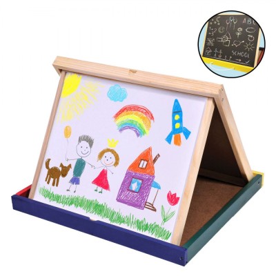Tablă Dublă Pliabilă, Multicolor, Dimensiuni 40x40 cm, Cadrul din Lemn foto