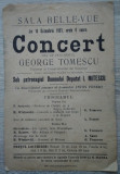 Afiș Concertul violonistului George Tomescu - 1907