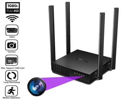 Camera Spion C54N Ascunsa in Router Wireless ,WIFI, FH,cu Card de 32GB Inclus foto