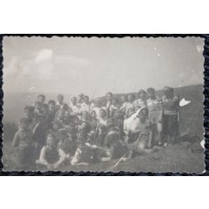 Fotografie, Grup de copii in excursie la munte, anii 50