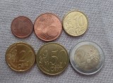 Lot 6 monede diferite Slovenia - 1, 5,10,20,50 Euro Cent si 2 Euro