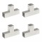 vidaXL Conectori de grindă, formă T, 4 buc, 71x71 mm, metal galvanizat