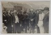 GRUP DE OFICIALITATI , MILITARI SI CIVILI , LA O MANIFESTARE INTR-UN ORAS DE PROVINCIE , ROMANIA , PERIOADA INTERBELICA , FOTOGRAFIE